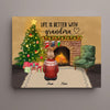 Personalized Family Grandma And Grandkids Back View Christmas Canvas,Gift For Family