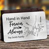 Father And Childs Holding Hands - Personalized Custom Aluminum Wallet Card -  Gift For Family Members, Father&#39;s Day