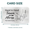 Father And Childs Holding Hands - Personalized Custom Aluminum Wallet Card -  Gift For Family Members, Father&#39;s Day