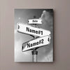 Personalized Canvas Vintage Street Sign for Couples