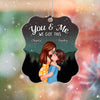 Couple Kissing Under Stars Sky Forest Personalized Acrylic Ornament