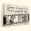 (Photo Inserted) Grow Old Along With Me The Best Is Yet To Be - Personalized Poster/Wrapped Canvas - Anniversary, Birthday, Home Decor, Valentine Gift For Couples, Husband, Wife, Lovers - Photo Inserted