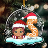 Custom Name Letter Christmas Kids - Personalized Acrylic Ornament
