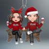 Doll Couple Sitting On Chair Christmas Gift For Him For Her Personalized Acrylic Ornament