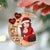 Grandma Hugging Grandkid Pattern Hearts Christmas Gift For Granddaughter Grandson Personalized Wooden Ornament