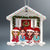 Besties Sisters Friends Sitting Front Door House Shaped Personalized Acrylic Christmas Ornament