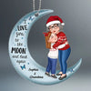 Grandma Grandkid Hugging Love To The Moon Christmas Gift For Grandson Granddaughter Personalized Acrylic Ornament