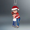Grandma &amp; Grandkid Hugging New Happy Face Christmas Gift For Granddaughter Grandson Personalized Acrylic Ornament