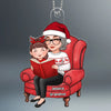 Grandma &amp; Grandkid Telling Stories Christmas Gift For Granddaughter Grandson Personalized Acrylic Ornament