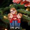 Cartoon Grandma &amp; Grandkids Hugging Christmas Gift For Grandma Granddaughter Grandson Personalized Acrylic Ornament