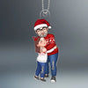 Grandpa &amp; Grandkid Hugging Christmas Gift For Granddaughter Grandson Personalized Acrylic Ornament