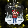 Together Since Couple Under Mistletoe Personalized Acrylic Ornament