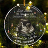 (Photo Inserted) This Christmas Baby Bump To Daddy - Personalized Circle Acrylic Ornament