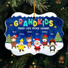 I Love My Grandkids To The Moon And Back - Family Personalized Custom Ornament - Acrylic Benelux Shaped - Christmas Gift For Grandma, Grandpa