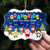 I Love My Grandkids To The Moon And Back - Family Personalized Custom Ornament - Acrylic Benelux Shaped - Christmas Gift For Grandma, Grandpa