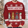 Feliz Navidog Merry Woofmas Funny Cartoon Dogs - Christmas Gift For Dog Lovers - Personalized Unisex Ugly Sweater