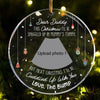 (Photo Inserted) This Christmas Baby Bump To Daddy - Personalized Circle Acrylic Ornament