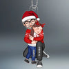 Cute Grandpa Hugging GrandKid Christmas Gift For Granddaughter Grandson Personalized Acrylic Ornament