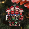 Family Christmas 2023 Doodle Letter Personalized Acrylic Ornament