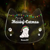 Meowy Catmas Funny Cartoon Cats - Christmas Gift For Cat Lovers - Personalized Custom Shaped Acrylic Ornament
