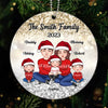 Family Sparkling Christmas Pattern Personalized Acrylic Ornament