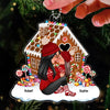 Grandma Mom Holding Kid Gingerbread House Personalized Acrylic Ornament