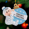 Baby First Christmas - Family Personalized Custom Ornament - Acrylic Custom Shaped - First Christmas Gift For Baby