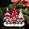 Polka Dot Christmas Tree Grandma Grandkids Personalized Acrylic Ornament