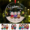 Sisters - Sisters Forever - Personalized Circle Ornament (AA)