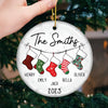 It&#39;s The Most Beautiful Time Of The Year - Family Personalized Custom Ornament - Ceramic Round Shaped - Christmas Gift For Family Members