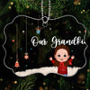 Our Grandkids Happy Doll Kids On Carpet Christmas Gift For Grandma Grandpa Personalized Acrylic Ornament