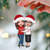 Doll Mom &amp; Daughter Hugging Christmas Gift Personalized Acrylic Ornament