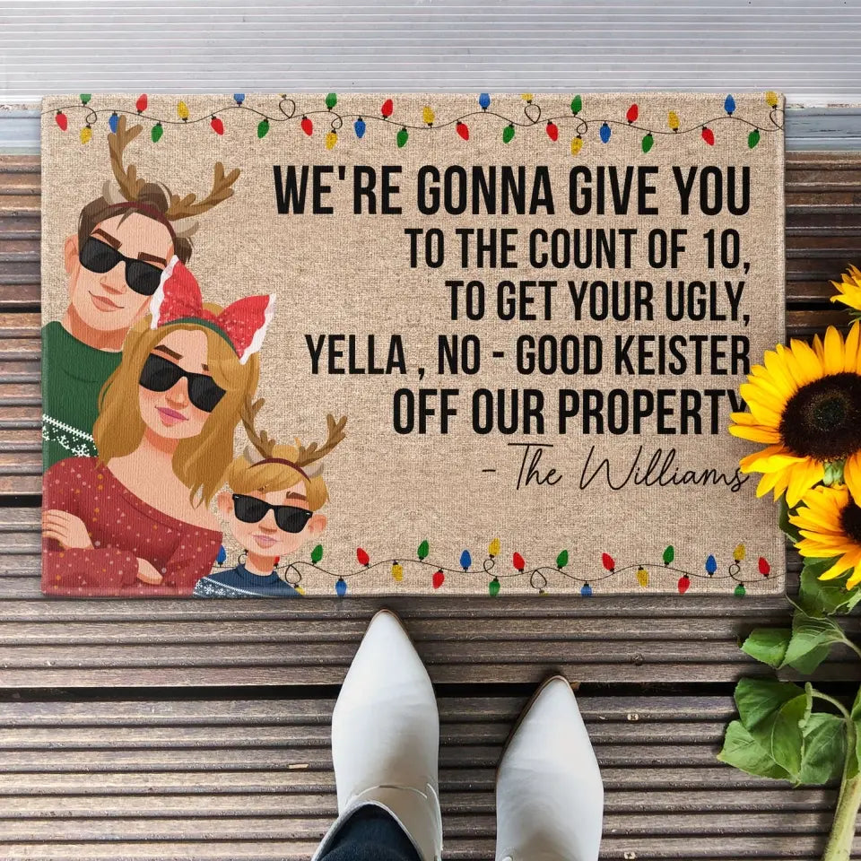 I'm Gonna Give You To The Count Of 10 - Personalized Doormat
