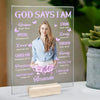 God Says I Am - Personalized Custom Rectangle Shaped Acrylic Plaque - Gift For Yourself