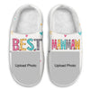 Custom Photo Best Nana Ever - Gift For Mother, Grandma, Family - Personalized Fluffy Slippers
