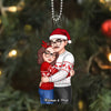 Happy Romantic Couple Hugging Personalized Acrylic Ornament