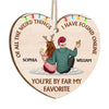 Of All The Weird Things - Christmas Gift For Couples, Husband, Wife - Personalized Custom Shaped Wooden Ornament