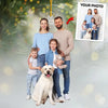 Custom Photo Pugs And Kisses On This Christmas - Dog &amp; Cat Personalized Custom Ornament - Acrylic Custom Shaped - Christmas Gift For Pet Owners, Pet Lovers