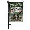 You &amp; Me And The Dogs Camping Husband Wife - Couple Gift - Personalized Custom Flag