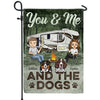 You &amp; Me And The Dogs Camping Husband Wife - Couple Gift - Personalized Custom Flag