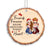 Friends Forever - Pretty Doll Besties Never Apart Wooden Slice Effect Personalized Wooden Ornament