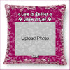 Custom Photo Life Is Better With Dog Cat - Gift For Pet Lovers - Personalized Sequin Pillow, Mermaid Sequin Cushion Magic Reversible Throw Pillow