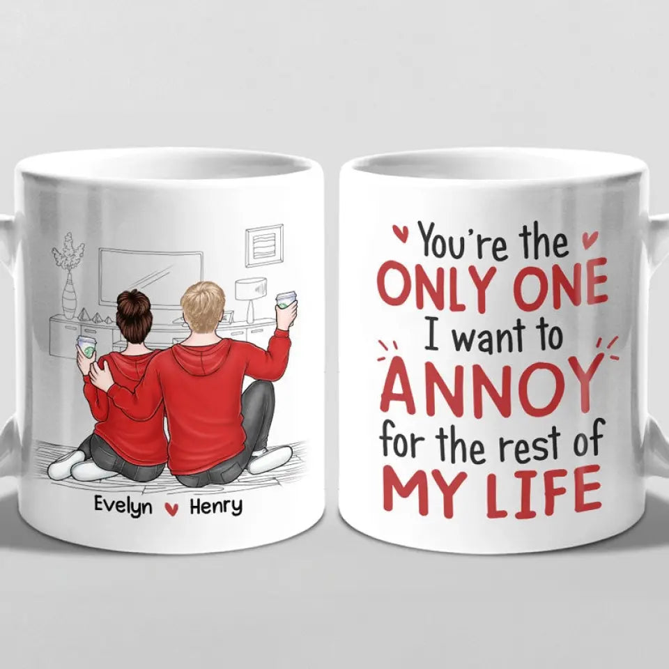 I Promise To Still Grab Your Butt - Couple Personalized Custom Mug - Gift For Husband Wife, Anniversary