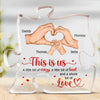 This Is Us - Family Personalized Custom Puzzle Shaped Acrylic Plaque - Gift For Family Members