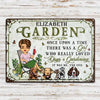 Once Upon A Time There Was A Girl Who Really Loved Dogs &amp; Gardening Dog Lovers - Garden Sign - Personalized Custom Classic Metal Signs