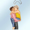 Couple Kissing - Anniversary Gift For Couples - Personalized Acrylic Car Hanger
