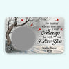 Custom Photo No Matter Where You Are - Memorial Personalized Custom Aluminum Wallet Card - Sympathy Gift For Family Members