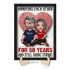Annnoying Each Other Couple Personalized 2-Layer Wooden Plaque