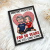 Annnoying Each Other Couple Personalized 2-Layer Wooden Plaque