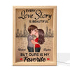 Doll Couple Kissing Skyline Gift For Him For Her Personalized Wooden Frame Light Box